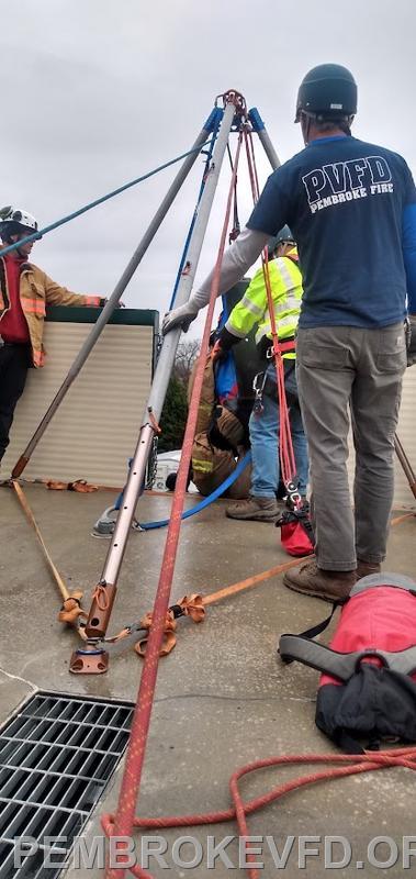 Technical rescue training with Blacksburg Fire December 2023