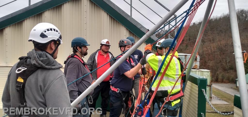 Technical rescue training with Blacksburg Fire December 2023
