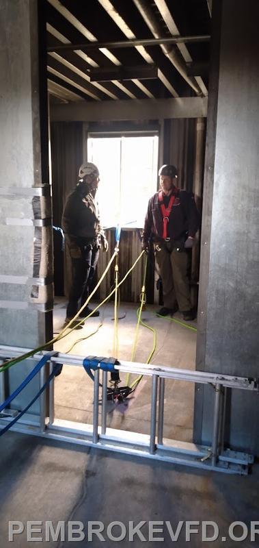 Technical rescue training with Blacksburg Fire   December 2023