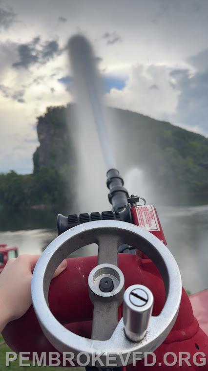 Using a deck gun to flow big water